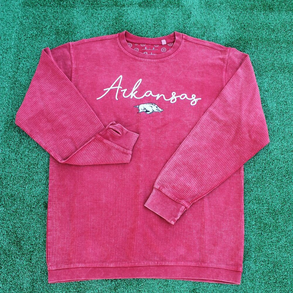 Arkansas Razorbacks Comfy Cord Vintage Wash Pullover